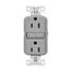 Tamper And Weather-Resistant, Self-Test Gfci, 15A, 125V, Gray, Slim Design, TWRGF15GY