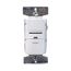 Vacancy Sensor & Dimmer, Dimmer Sensor, 120V, White, 1-Pole, 1-Phase, 1000 Sq Ft, Vacancy, 600W, VS106D1-W