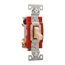 Toggle Switch, Ivory, Screw, Flush, 2-Pole, Dual Pole, Brass, 120/277 Vac, #14 To10 Awg, WD1222V