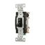 Toggle Switch, #14-10 Awg, 15A, Wall, 120V, Side & Push, Grounding, Black, 4-Way, Polycarbonate, WD1242-7BK-BOX