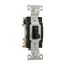 Toggle Switch, #14-10 Awg, 15A, Wall, 120V, Side & Push, Grounding, Black, 4-Way, Polycarbonate, WD1242-7BK-BOX