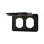 Non-Metallic Portable Outlet Box, Black, Duplex Receptacle With Flip Lid, Alcryn And Valox, WD3060BK