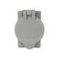 Weatherpoof Receptacle Cover, Self-Closing, Surface Mount, Gray, Single Receptacle, 1.75" Dia., WP1
