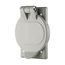Weatherpoof Receptacle Cover, Self-Closing, Surface Mount, Gray, Single Receptacle, 1.75" Dia., WP1