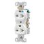 Arrow Hart Industrial Duplex Receptacle, #14-10 Awg 20A, 250V, Gray, Weather Resistant, WR5462GY