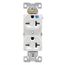 Arrow Hart Industrial Duplex Receptacle, #14-10 Awg 20A, 250V, Weather Resistant 6-20R, WR5462W