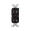 Commercial Duplex Receptacle, #14-10 Awg 15A 125V, Back & Side, Brown, Weather Resistant, WRBR15B