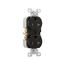 Commercial Duplex Receptacle, #14-10 Awg 15A 125V, Back & Side, Brown, Weather Resistant, WRBR15B