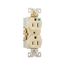 Commercial Duplex Receptacle, #14-10 Awg 15A 125V, Back & Side, Ivory, Weather Resistant, WRBR15V