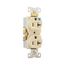 Commercial Duplex Receptacle, #14-10 Awg 20A 125V, Back & Side, Ivory, Weather Resistant, WRBR20V