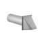4" Paint-Grade Steel Wall Exhaust Hood Vent with Damper and 11" Pipe (26 Gauge)