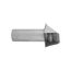 4" Paint-Grade Steel Wall Exhaust Hood Vent with Damper and 11" Pipe (26 Gauge)