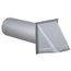 4" Paint-Grade Steel Galvanized Wall Exhaust Hood Vent with Damper and 11" Pipe (26 Gauge)
