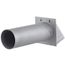 4" Paint-Grade Steel Galvanized Wall Exhaust Hood Vent with Damper and 11" Pipe (26 Gauge)