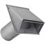 6" Paint-Grade Steel Galvanized Wall Exhaust Hood Vent w/ Spring Damper, 11" Pipe (26 Gauge)