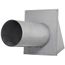 6" Paint-Grade Steel Galvanized Wall Exhaust Hood Vent w/ Spring Damper, 11" Pipe (26 Gauge)
