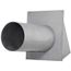 6" Paint-Grade Steel Galvanized Wall Exhaust Hood Vent w/ Damper & Wire Mesh Screen, 11" Pipe (26 Gauge)