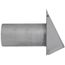 6" Paint-Grade Steel Galvanized Fresh Air Intake Vent without Damper, 11" Pipe (26 Gauge)