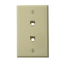 Standard Telephone Wall Jack, 6p4c X 6p4c, Screw Terminals (Ivory)