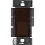 Diva 3-Speed Fan Control and On/Off Light Switch, 1.5A Fan, 1A LED, Single Pole/3-Way - Brown, No 120V