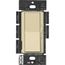 Diva 3-Speed Fan Control and On/Off Light Switch, 1.5A Fan, 1A LED, Single Pole/3-Way - Ivory, No 120V
