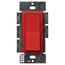 Diva 3-Speed Fan Control and Light Switch, 1.5A Fan, 1A LED, Single Pole/3-Way - Signal Red, No 120V