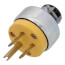 Armored Plug, Fits Cord Diameter 1/4" - 5/8", 2P, 3 Wires, (15A, 125V)