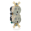 Duplex Receptacle Heavy Duty Split-Circuit 1 Outlet Controlled 20A 125V NEMA 5-20R 2P 3W (Ivory)