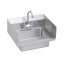 18" x 14-1/2" x 11", 18 Gauge Hand Sink with Dual Side Splashes and Faucet (Stainless Steel), EHS-18-SSX
