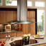 36" Stainless Steel Island Glass Canopy Chimney Hood w/ Internal Blower (500 CFM)
