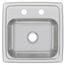 Celebrity Stainless Steel 15" x 15" x 6-1/8" 2-Hole Single Bowl Drop-in Bar Sink