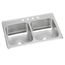 Celebrity Stainless Steel 33" x 21-1/4" x 6-7/8" 4-Hole Equal Double Bowl Drop-in Sink
