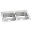 Celebrity Stainless Steel 33" x 22" x 7" 1-Hole Equal Double Bowl Drop-in Sink