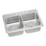 Double Bowl Sink 43" x 22"- Stainless Steel (2 Faucet Holes)