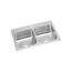 Celebrity Stainless Steel 43" x 22" x 6-7/8" 1-Hole Equal Double Bowl Drop-in Sink