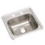 Dayton Stainless Steel 15" x 15" x 5-3/16" 2-Hole Single Bowl Drop-in Bar Sink w/ 2" Drain Opening