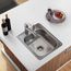 Dayton Stainless Steel 17" x 21-1/4" x 6-1/2" 1-Hole Single Bowl Drop-in Bar Sink