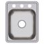 Dayton Stainless Steel 17" x 21-1/4" x 6-1/2" 3-Hole Single Bowl Drop-in Bar Sink