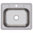 Dayton Stainless Steel 25" x 21-1/4" x 6-9/16" 1-Hole Single Bowl Drop-in Sink