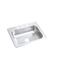Dayton Stainless Steel 25" x 21-1/4" x 6-9/16" 3-Hole Single Bowl Drop-in Sink