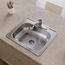 Dayton Stainless Steel 25" x 22" x 6-9/16" 1-Hole Single Bowl Drop-in Sink