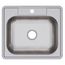 Dayton Stainless Steel 25" x 22" x 6-9/16" 1-Hole Single Bowl Drop-in Sink
