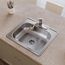 Dayton Stainless Steel 25" x 22" x 6-9/16" 2-Hole Single Bowl Drop-in Sink