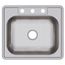 Dayton Stainless Steel 25" x 22" x 6-9/16" 3-Hole Single Bowl Drop-in Sink