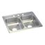 Dayton Stainless Steel 25" x 19" x 6-5/16" 3-Hole Equal Double Bowl Drop-in Sink