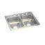 Dayton Stainless Steel 25" x 19" x 6-5/16" 4-Hole Equal Double Bowl Drop-in Sink