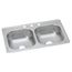 Dayton Stainless Steel 33" x 19" x 6-7/16" 3-Hole Equal Double Bowl Drop-in Sink
