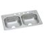 Dayton Stainless Steel 33" x 19" x 6-7/16" 4-Hole Equal Double Bowl Drop-in Sink