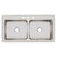 Lustertone Classic Stainless Steel 43" x 22" x 10-1/8" Equal Double Bowl Drop-in Sink