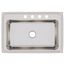 Lustertone Classic Stainless Steel 33" x 22" x 10-1/8" Single Bowl Drop-in Sink